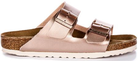Sandales Birkenstock Arizona | Birko-Flor cuivré pour enfants - coupe régulière
