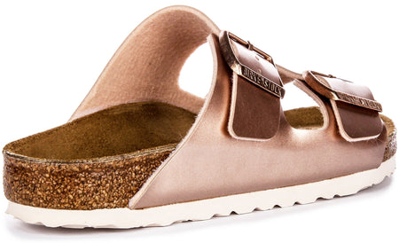 Sandales Birkenstock Arizona | Birko-Flor cuivré pour enfants - coupe régulière