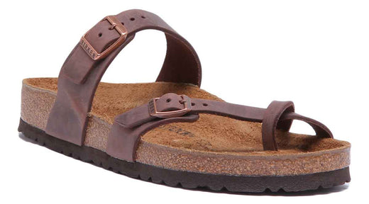 Birkenstock Mayari sandalen | donkerbruin echt leer voor dames