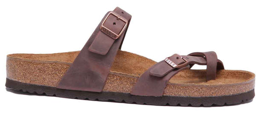 Birkenstock Mayari sandalen | donkerbruin echt leer voor dames