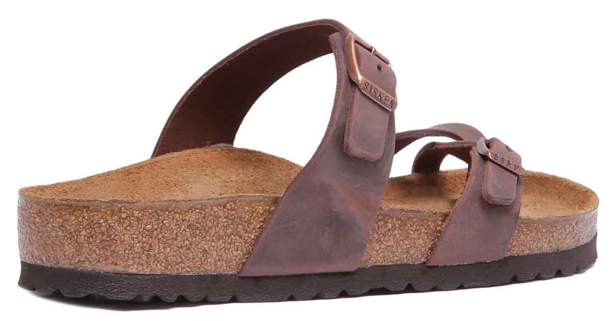 Birkenstock Mayari sandalen | donkerbruin echt leer voor dames