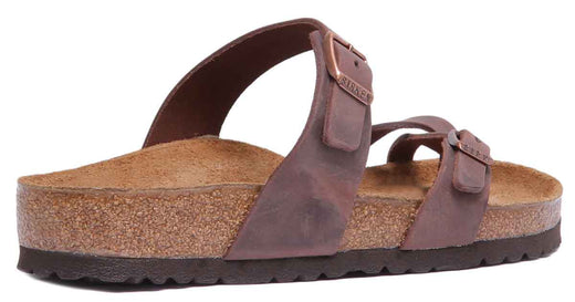 Birkenstock Mayari sandalen | donkerbruin echt leer voor dames