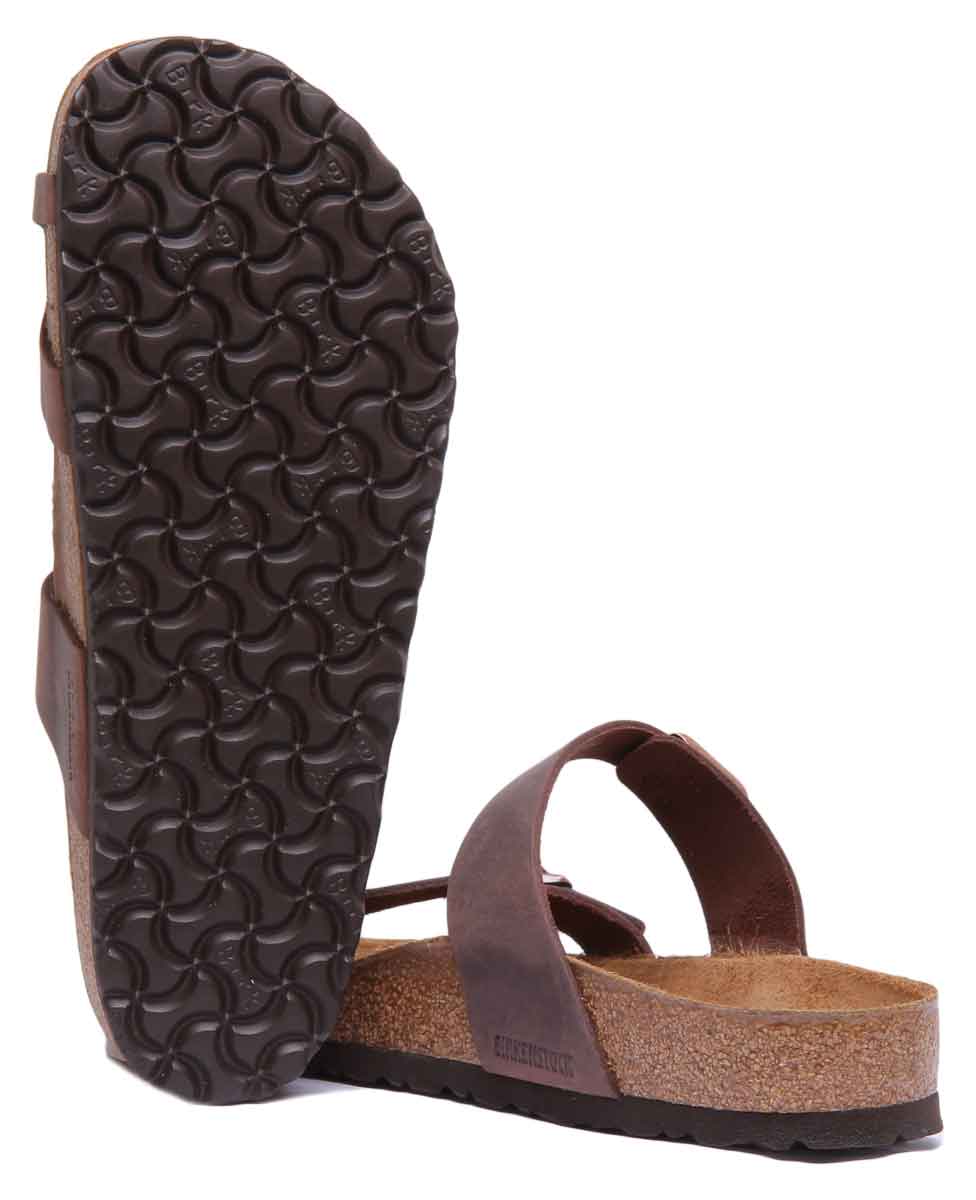 Birkenstock Mayari sandalen | donkerbruin echt leer voor dames
