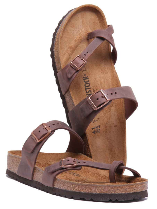 Birkenstock Mayari sandalen | donkerbruin echt leer voor dames