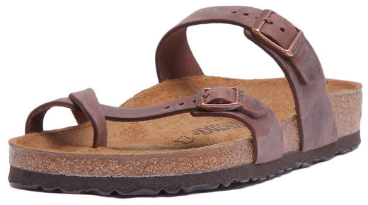 Birkenstock Mayari sandalen | donkerbruin echt leer voor dames