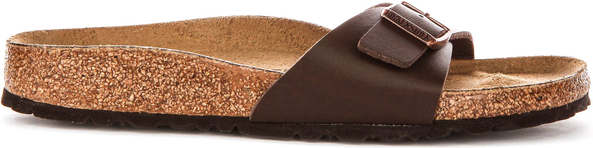 Sandales Birkenstock Madrid | Birko-Flor marron foncé pour femme - coupe étroite