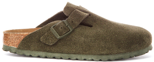 Birkenstock Boston klompen | Donkergroen Birko-Flor voor heren en dames - Smalle pasvorm