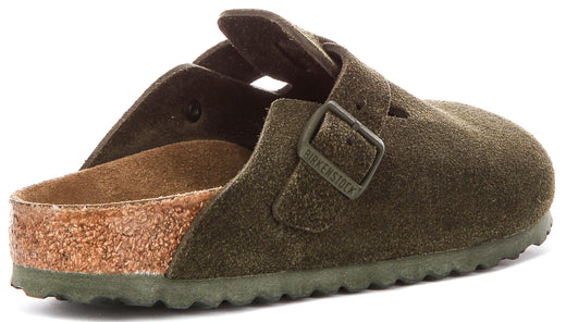 Birkenstock Boston klompen | Donkergroen Birko-Flor voor heren en dames - Smalle pasvorm