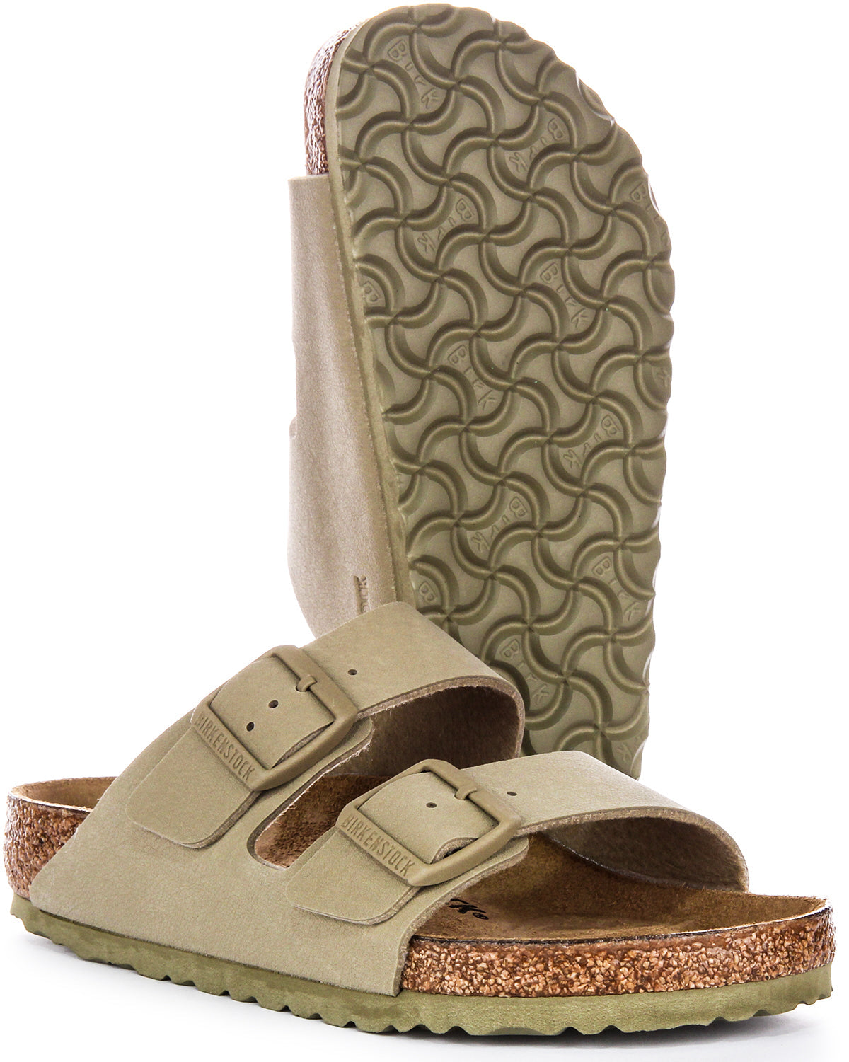 Sandales Birkenstock Arizona | Birko-Flor kaki pour hommes et femmes