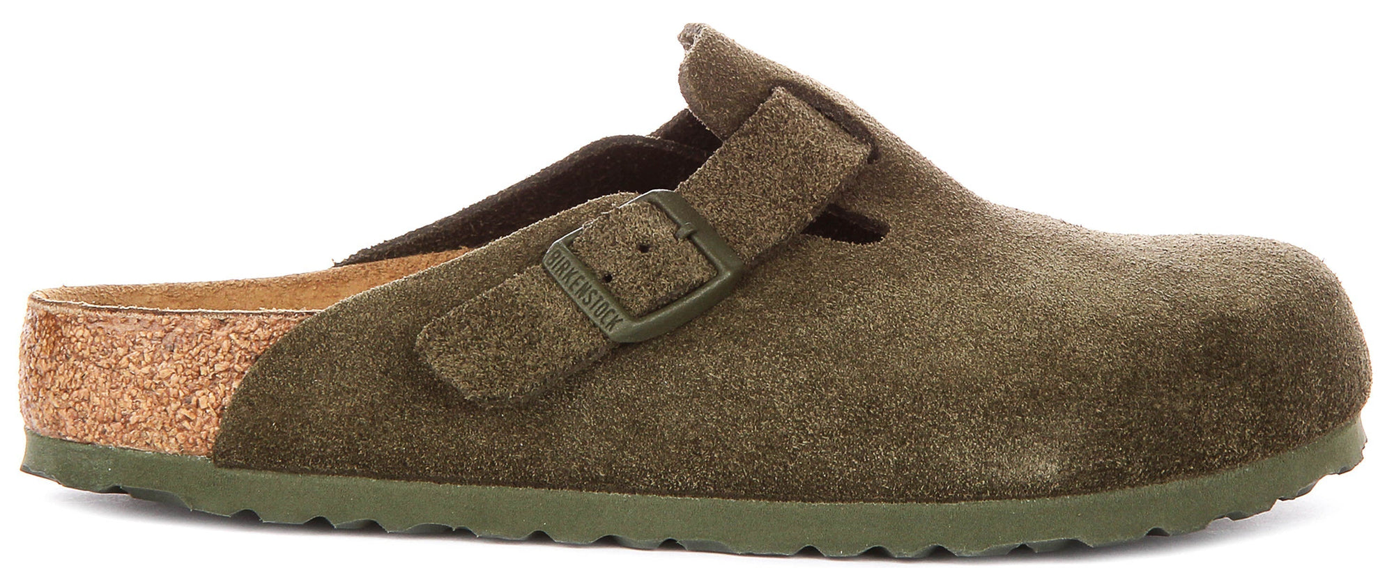 Birkenstock Boston Clogs | Green Birko-Flor for Men and Women - Regular Fit