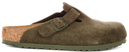 Birkenstock Boston Clogs | Green Birko-Flor for Men and Women - Regular Fit