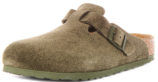 Birkenstock Boston-klompen | groen Birko-Flor voor heren en dames – normale pasvorm