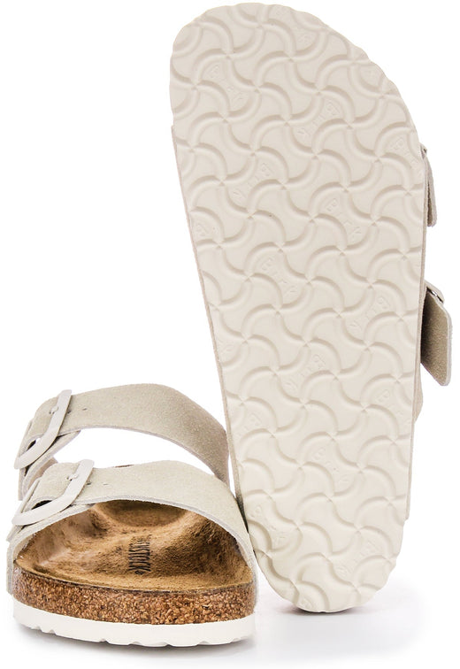 Birkenstock Arizona Sandals | Light Grey Birko-Flor for Women - Regular Fit
