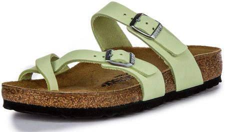 Sandali Birkenstock Mayari | Pelle nabuk color lime da donna