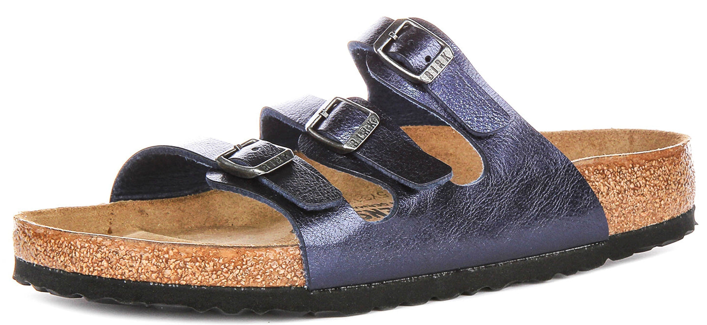 Birkenstock Florida-sandalen | nachtblauw Birko-Flor voor heren en dames – normale pasvorm