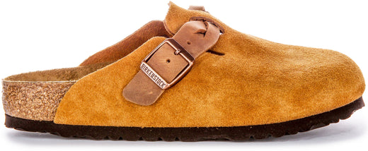 Birkenstock Boston Clogs | Mink suede leather - Braided Strap for Women