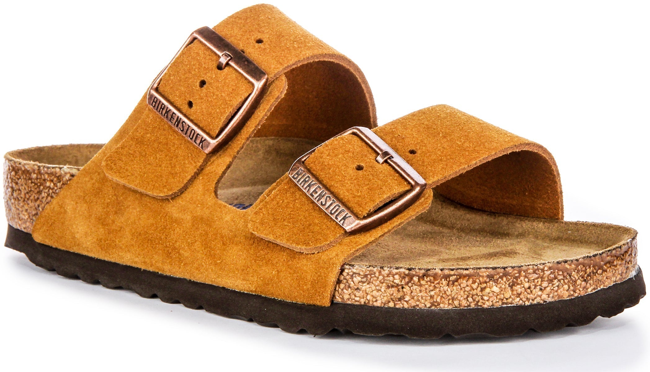 Sandales Birkenstock Arizona | cuir suédé vison pour femmes