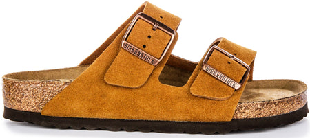 Sandales Birkenstock Arizona | cuir suédé vison pour femmes