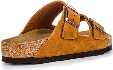 Sandales Birkenstock Arizona | cuir suédé vison pour femmes
