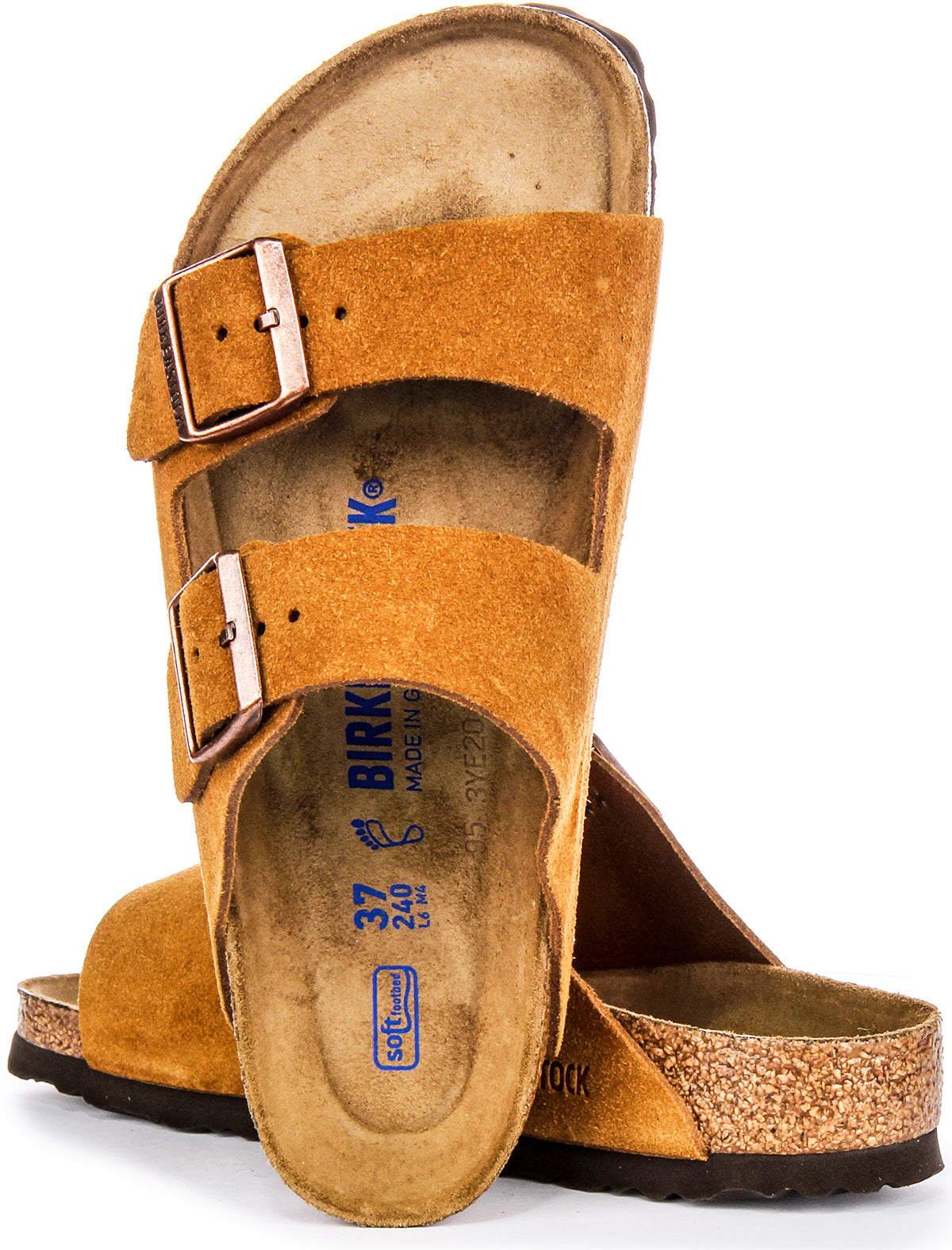 Sandales Birkenstock Arizona | cuir suédé vison pour femmes