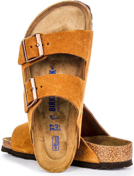 Sandales Birkenstock Arizona | cuir suédé vison pour femmes