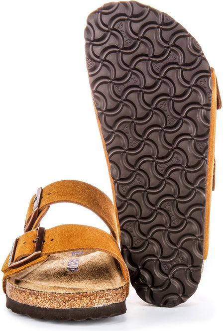 Sandales Birkenstock Arizona | cuir suédé vison pour femmes