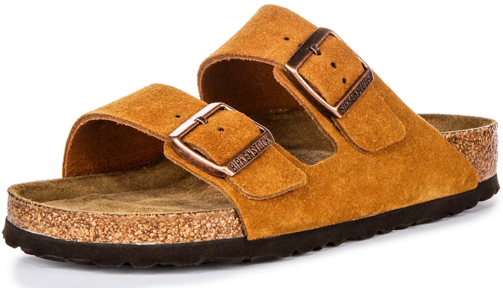 Sandales Birkenstock Arizona | cuir suédé vison pour femmes
