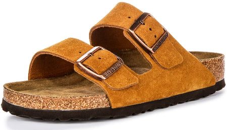 Sandales Birkenstock Arizona | cuir suédé vison pour femmes