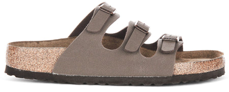 Sandali Birkenstock Florida | Pelle genuina color moka - Plantare morbido per donna - Vestibilità regolare