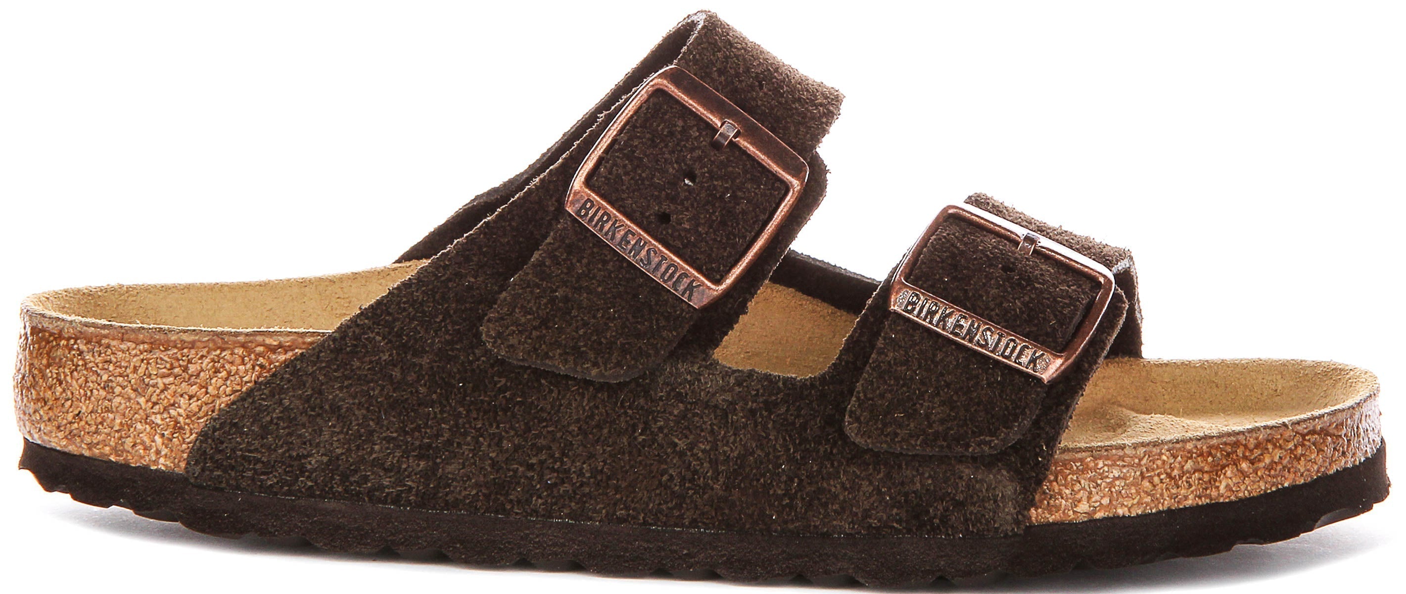Sandali Birkenstock Arizona | Pelle scamosciata color moka da uomo e donna - calzata regolare