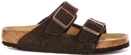 Sandali Birkenstock Arizona | Pelle scamosciata color moka da uomo e donna - calzata regolare