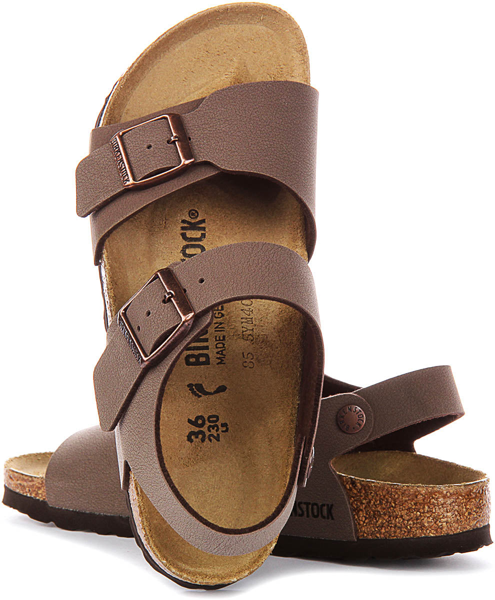 Birkenstock New York Shoes | Mocha Birko-Flor for Kids - Narrow Fit