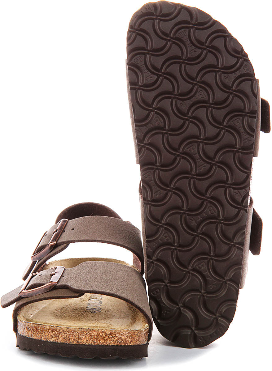 Birkenstock New York Shoes | Mocha Birko-Flor for Kids - Narrow Fit