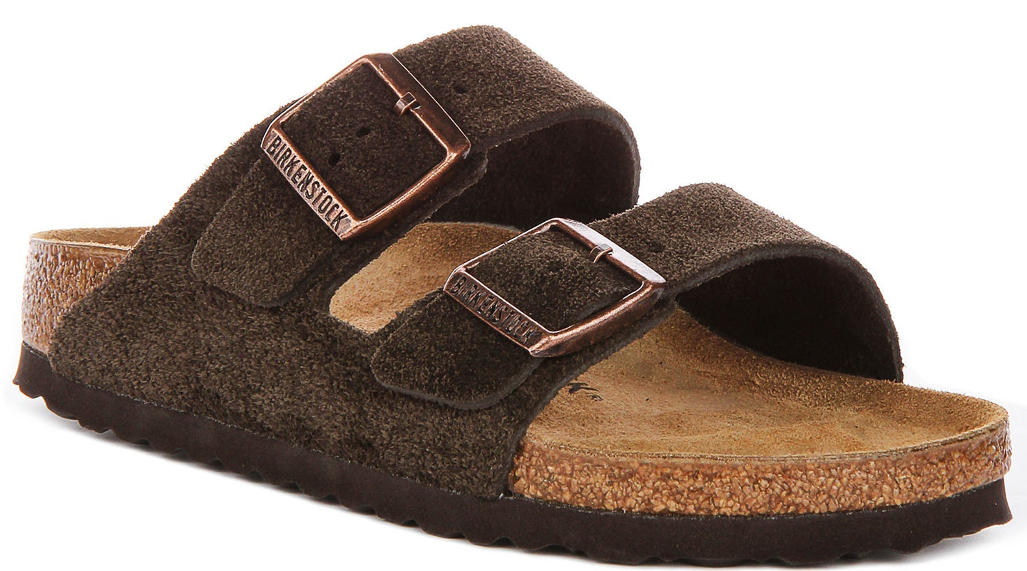 Birkenstock Arizona sandalen | Mokka Birko-Flor voor heren en dames - Smalle pasvorm