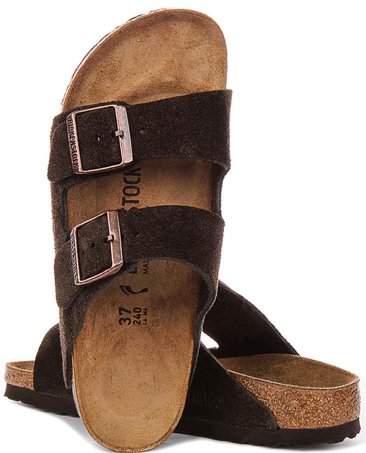 Birkenstock Arizona sandalen | Mokka Birko-Flor voor heren en dames - Smalle pasvorm