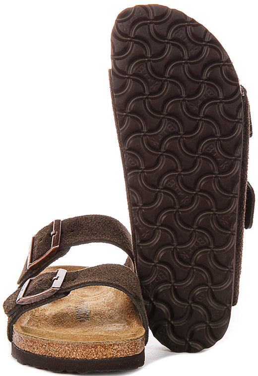 Birkenstock Arizona sandalen | Mokka Birko-Flor voor heren en dames - Smalle pasvorm