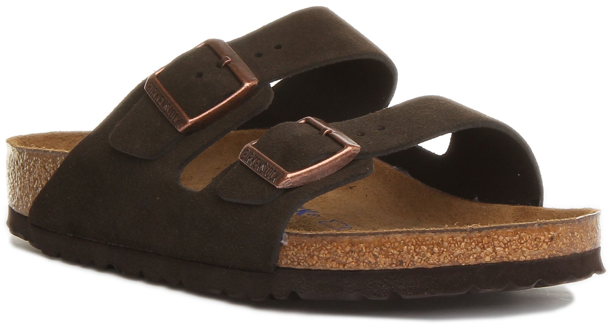 Sandales Birkenstock Arizona | Cuir véritable marron pour femme