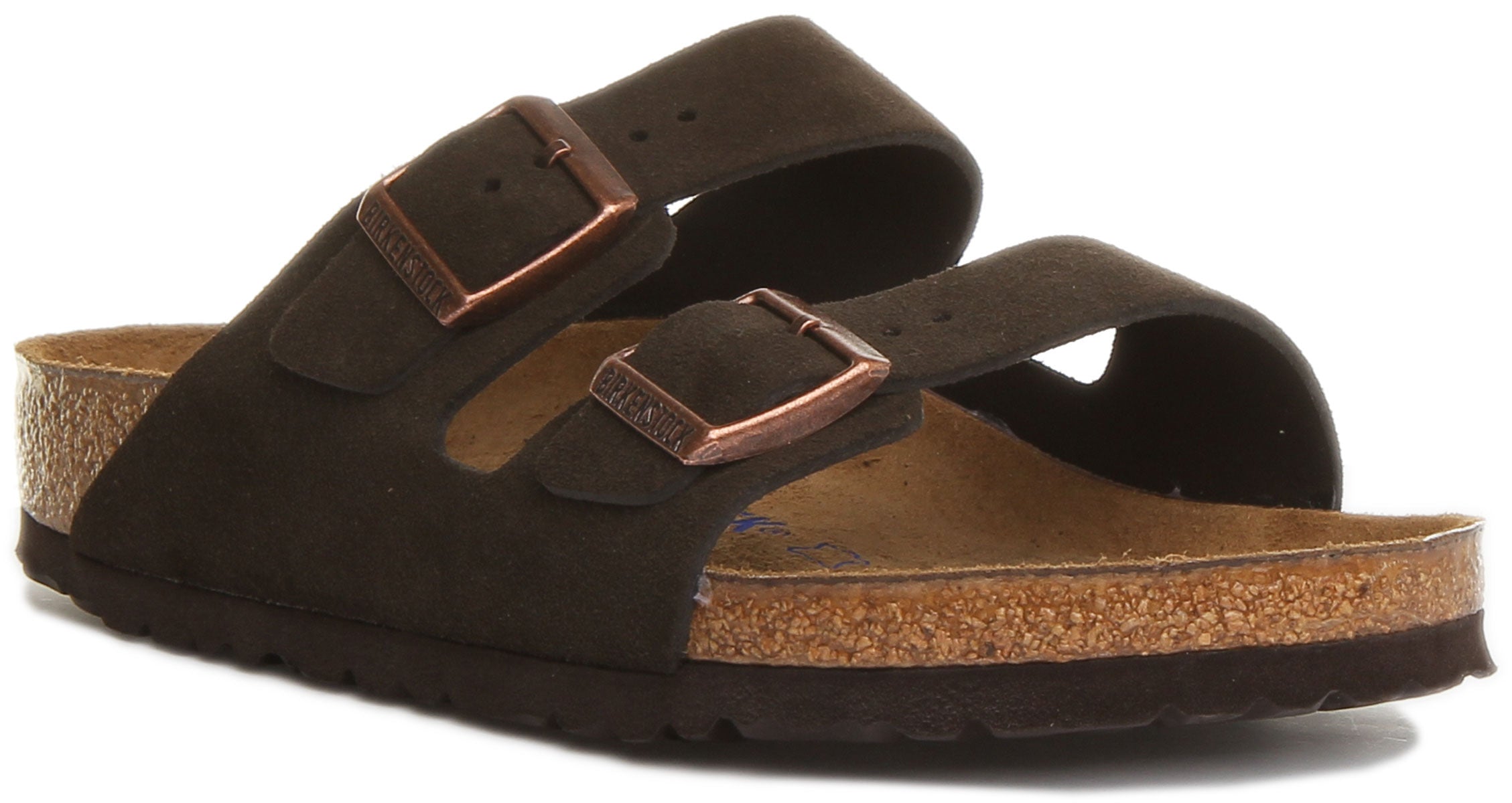 Sandales Birkenstock Arizona | Cuir véritable marron pour femme