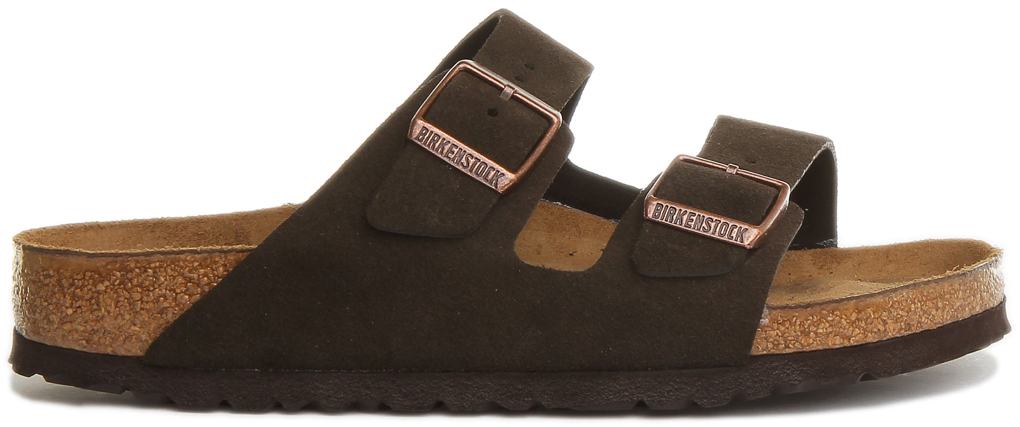 Sandales Birkenstock Arizona | Cuir véritable marron pour femme