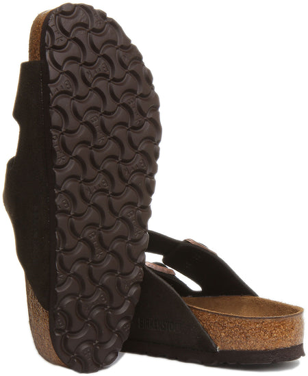 Sandales Birkenstock Arizona | Cuir véritable marron pour femme