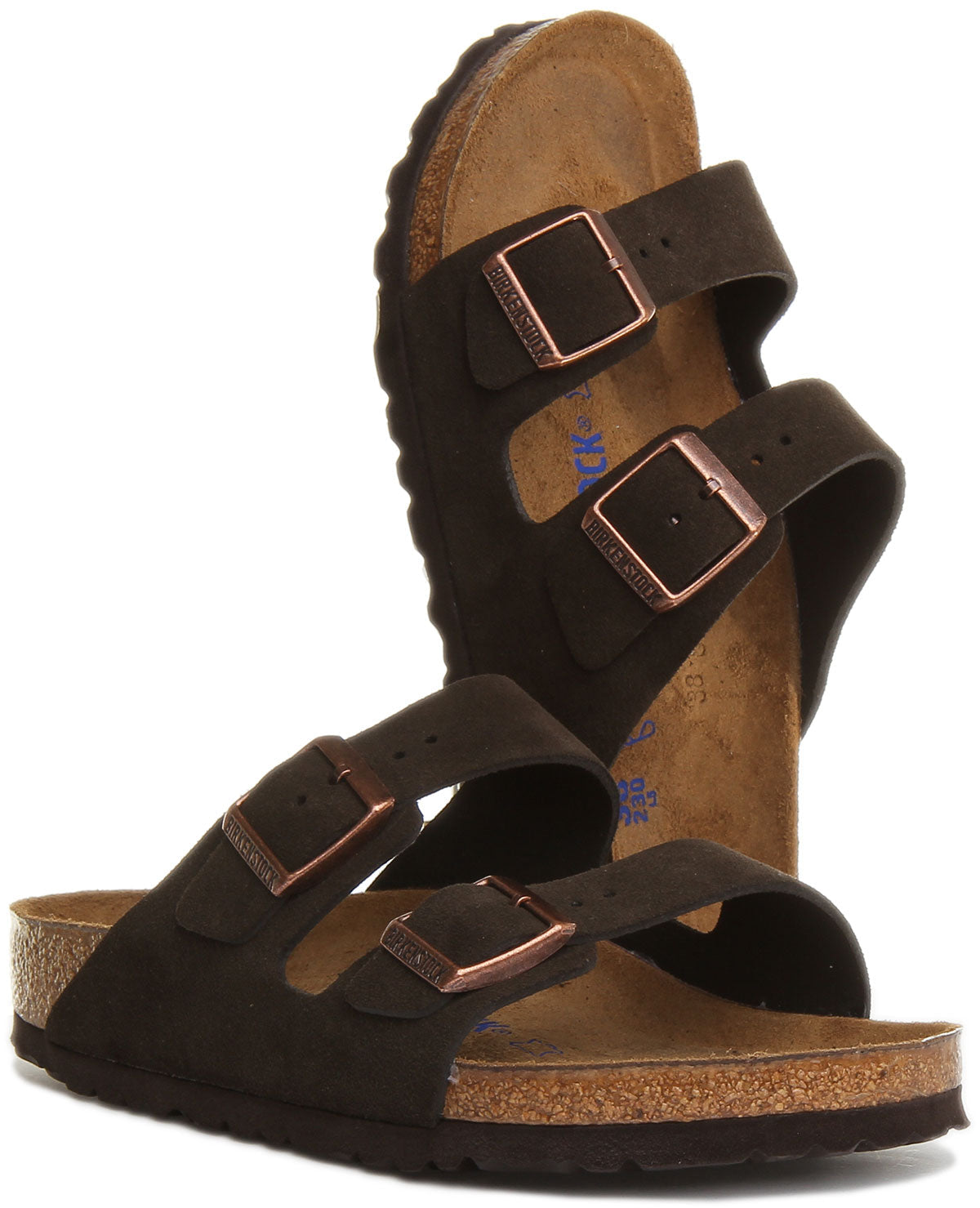Sandales Birkenstock Arizona | Cuir véritable marron pour femme