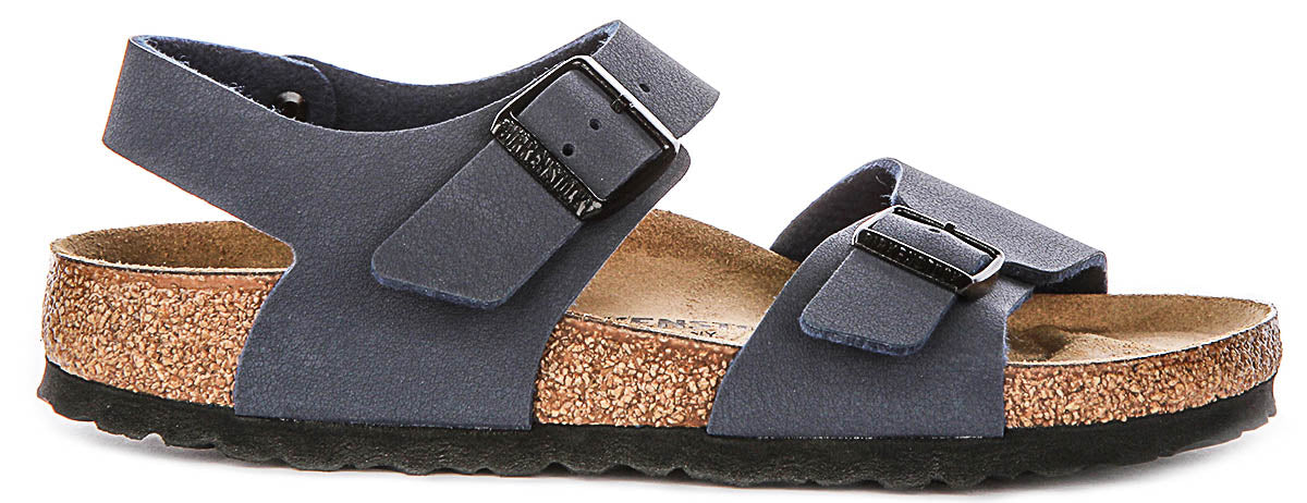 Birkenstock New York Shoes | Navy signature Birkenstock upper material for Kids - Narrow Fit