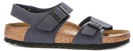 Birkenstock New York Shoes | Navy signature Birkenstock upper material for Kids - Narrow Fit