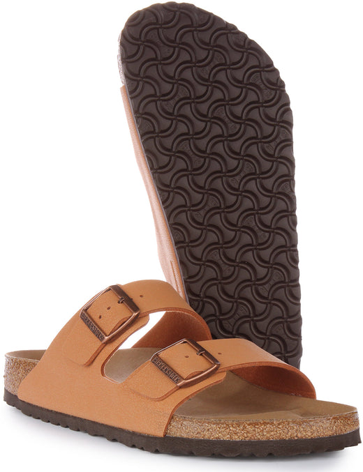 Birkenstock Arizona-sandalen | Perzikkleurig Birko-Flor - veganvriendelijk voor heren en dames
