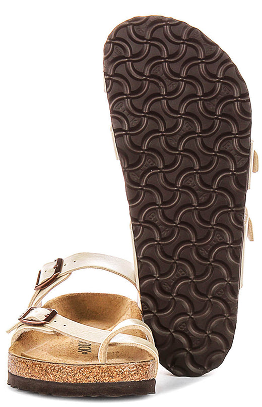 Birkenstock Mayari Sandals | Pearl White Birko-Flor - Metallic Finish for Women