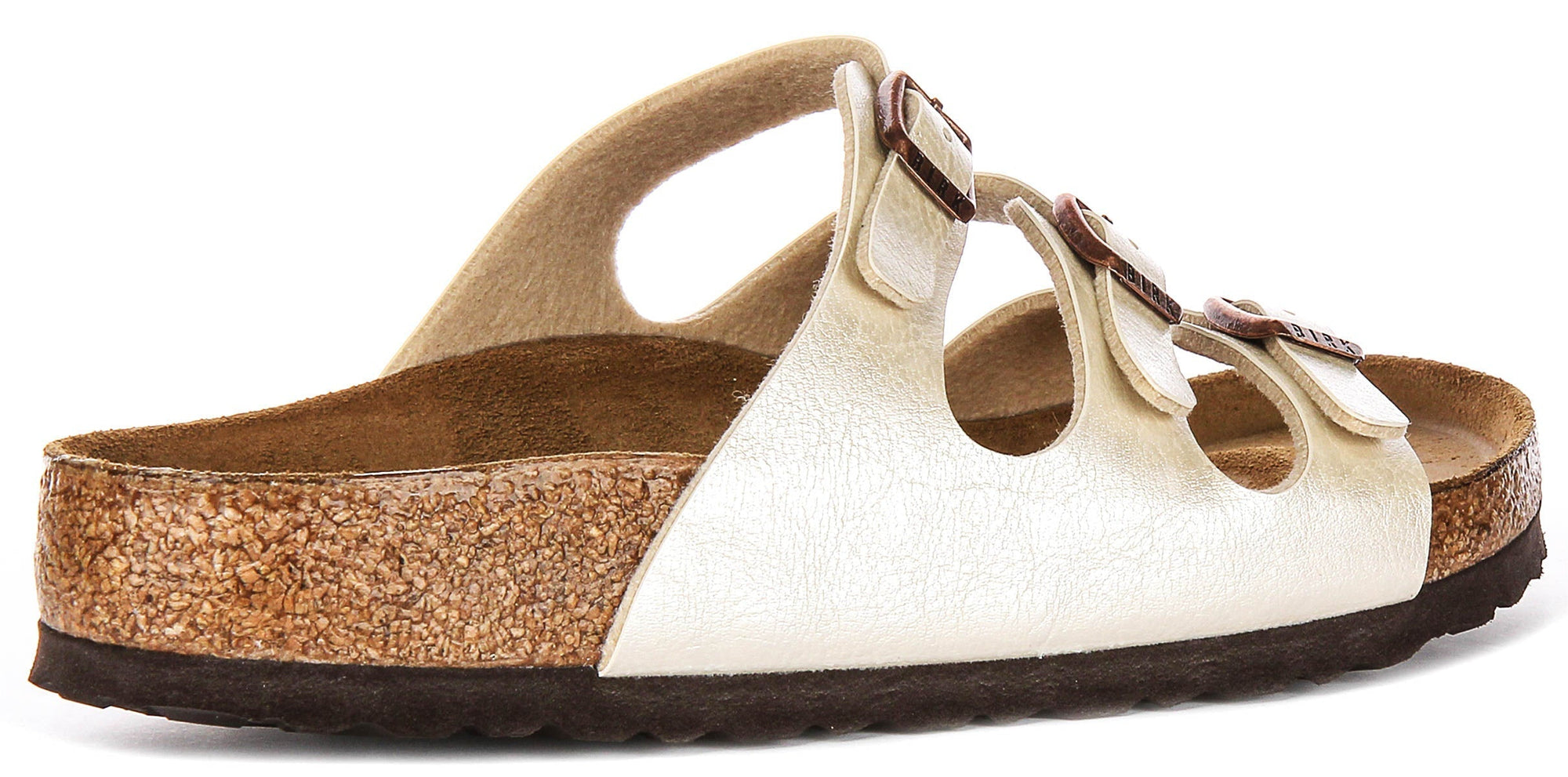 Birkenstock Florida sandali | Birko-Flor bianco perla da donna - Calzata regolare