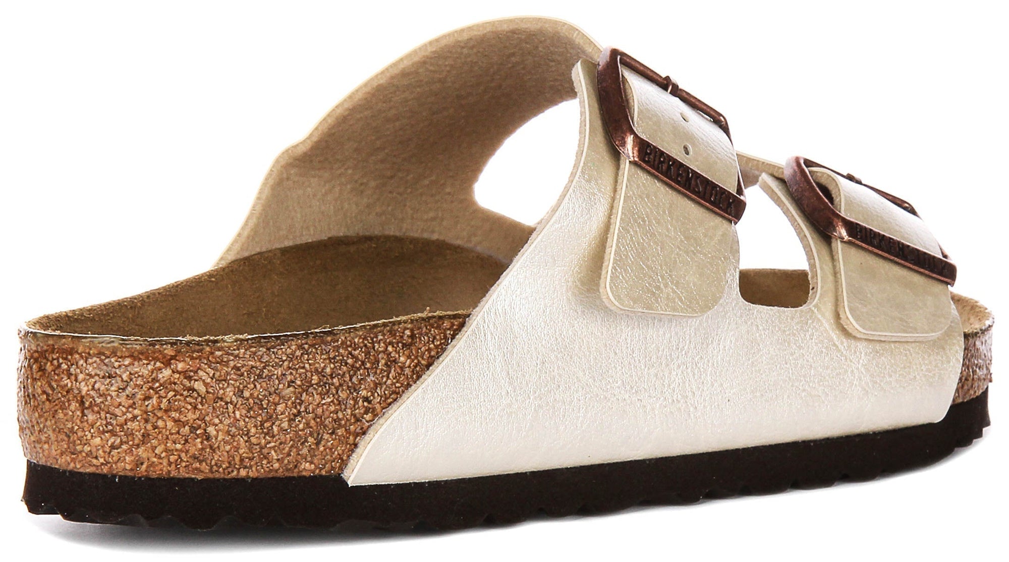 Birkenstock Arizona-sandaler | pärlvit Birko-Flor för kvinnor – normal passform