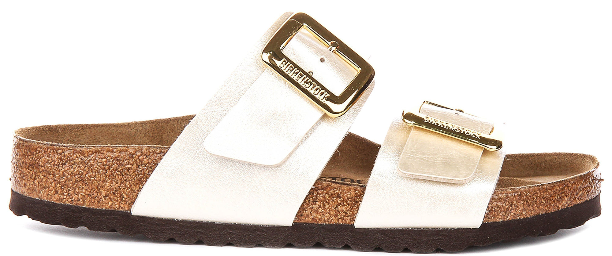 Birkenstock Sydney Cushion-klompen | parelwit Birko-Flor voor dames – normale pasvorm
