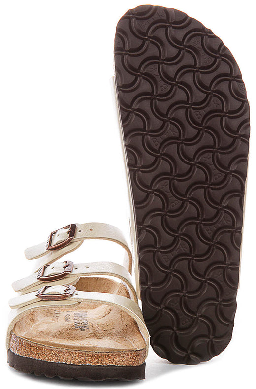 Birkenstock Florida sandalen | Parelwit Birko-Flor voor dames - Smalle pasvorm