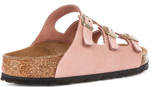 Birkenstock Florida-sandalen | roze nubuckleer voor dames – normale pasvorm